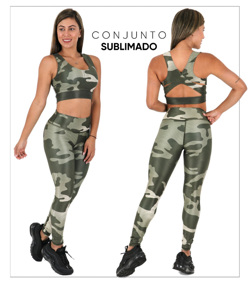 Conjunto Sublimado - Push Up - Crossed woman Health