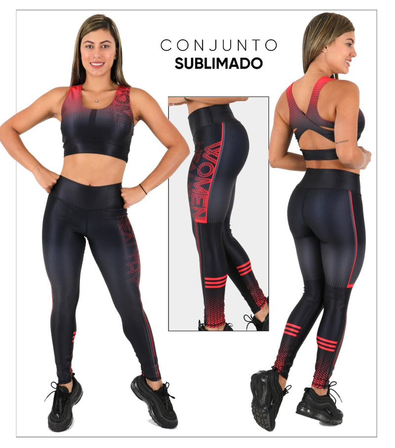 Conjunto Sublimado - Push Up - Crossed woman Health