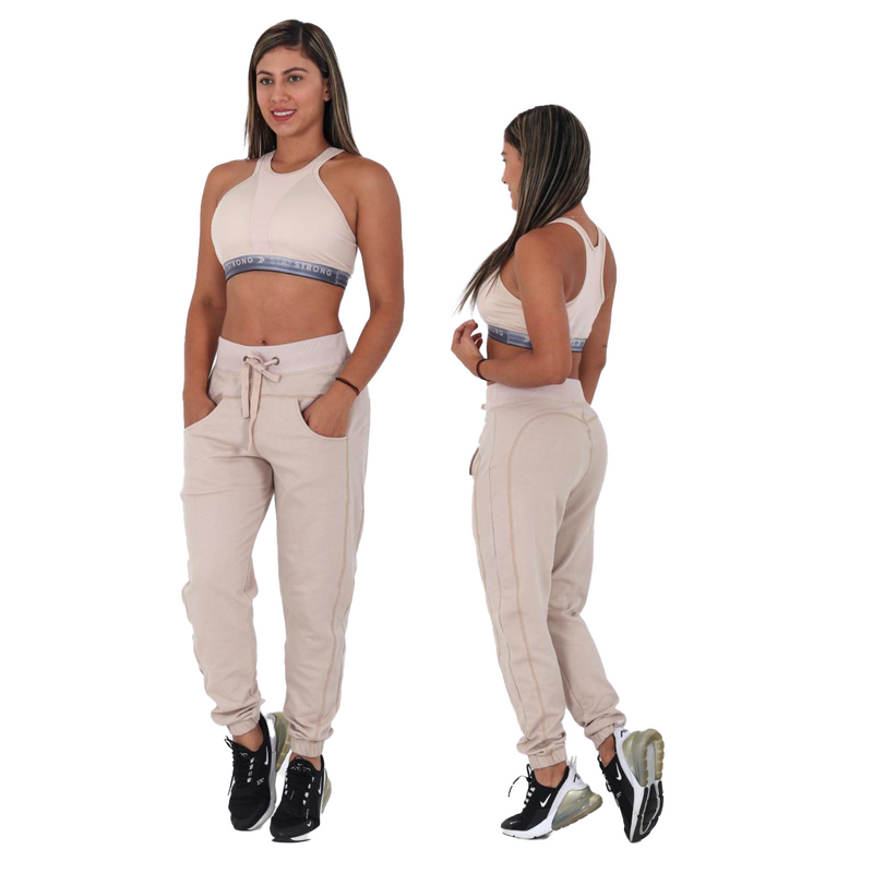 Clothing - Beige Clothing Jogging Set